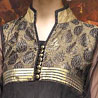 Black & Golden Churidaar Kameez